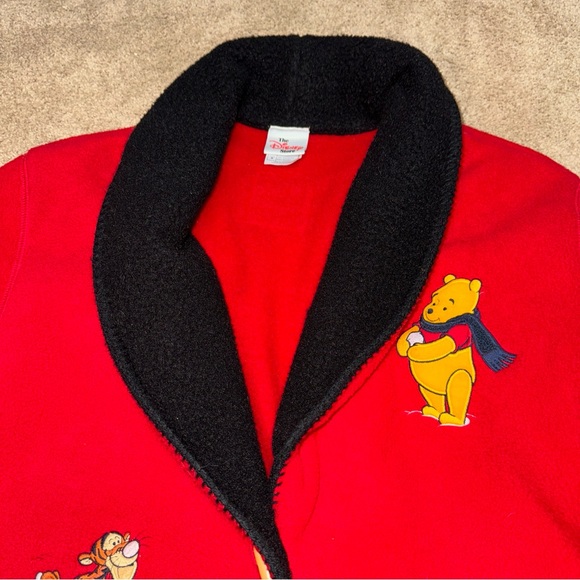 Vintage Disney Store Winnie The Pooh & Tigger Fleece Toggle Jacket Size Small - Picture 6 of 11
